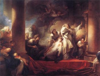 Jean-Honore Fragonard : Coresus Sacrificing himselt to Save Callirhoe